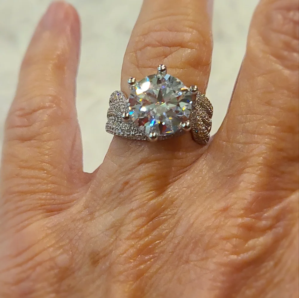 5 Carat Moissanite Ring Sterling